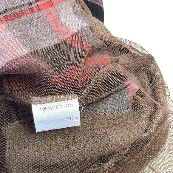 Forla Paris Dress Size Medium Patchwork Embroidered Bubble Hem Cotton Boho Knit - Picture 10 of 13